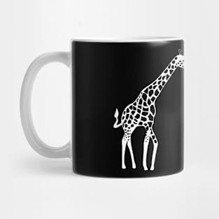 Giraffe black and white illustration design Mug